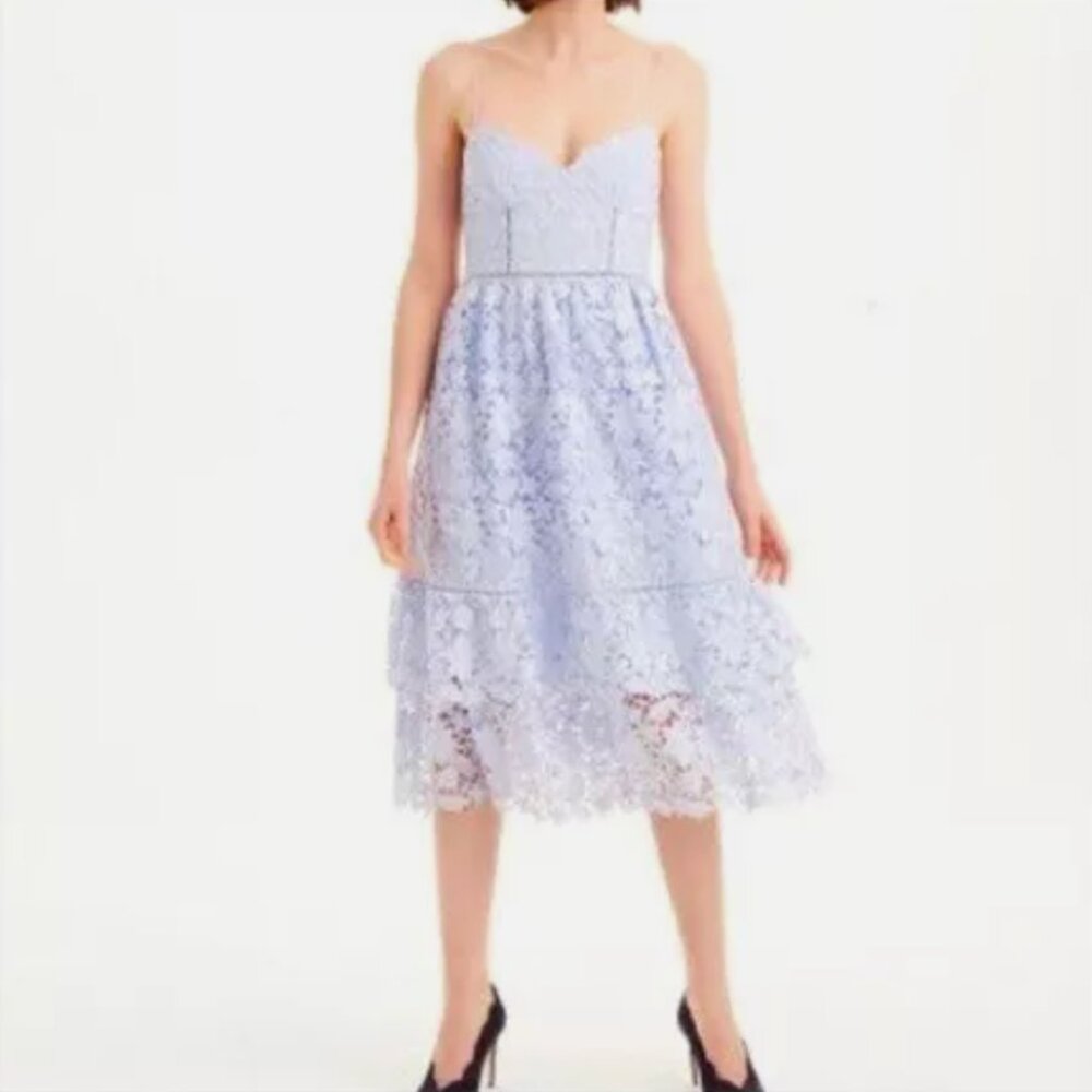 Club Monaco Blue Spaghetti strap Lace Nanhah Dress Size 4